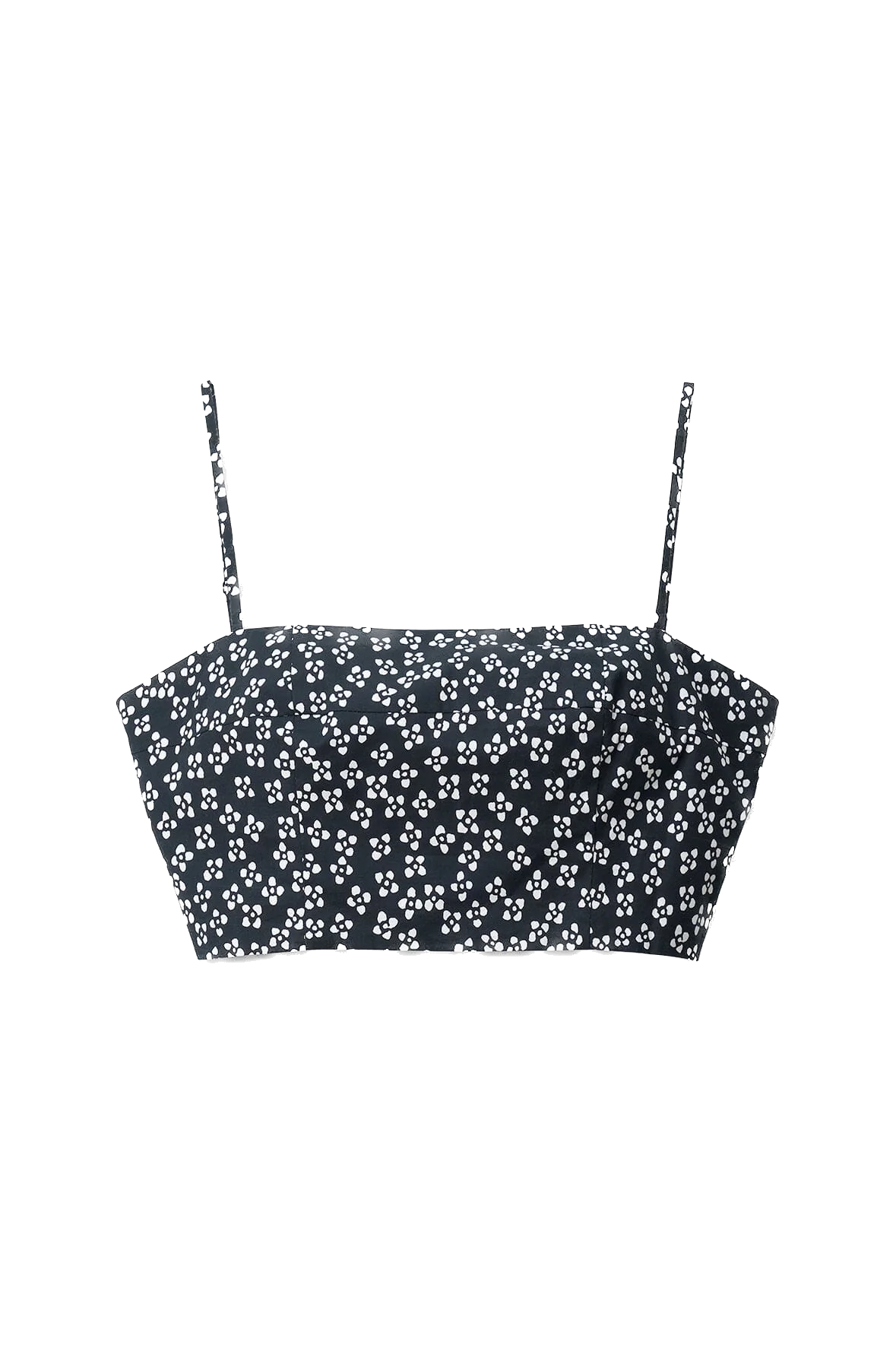 Federico Tank Black Woodblock Floral