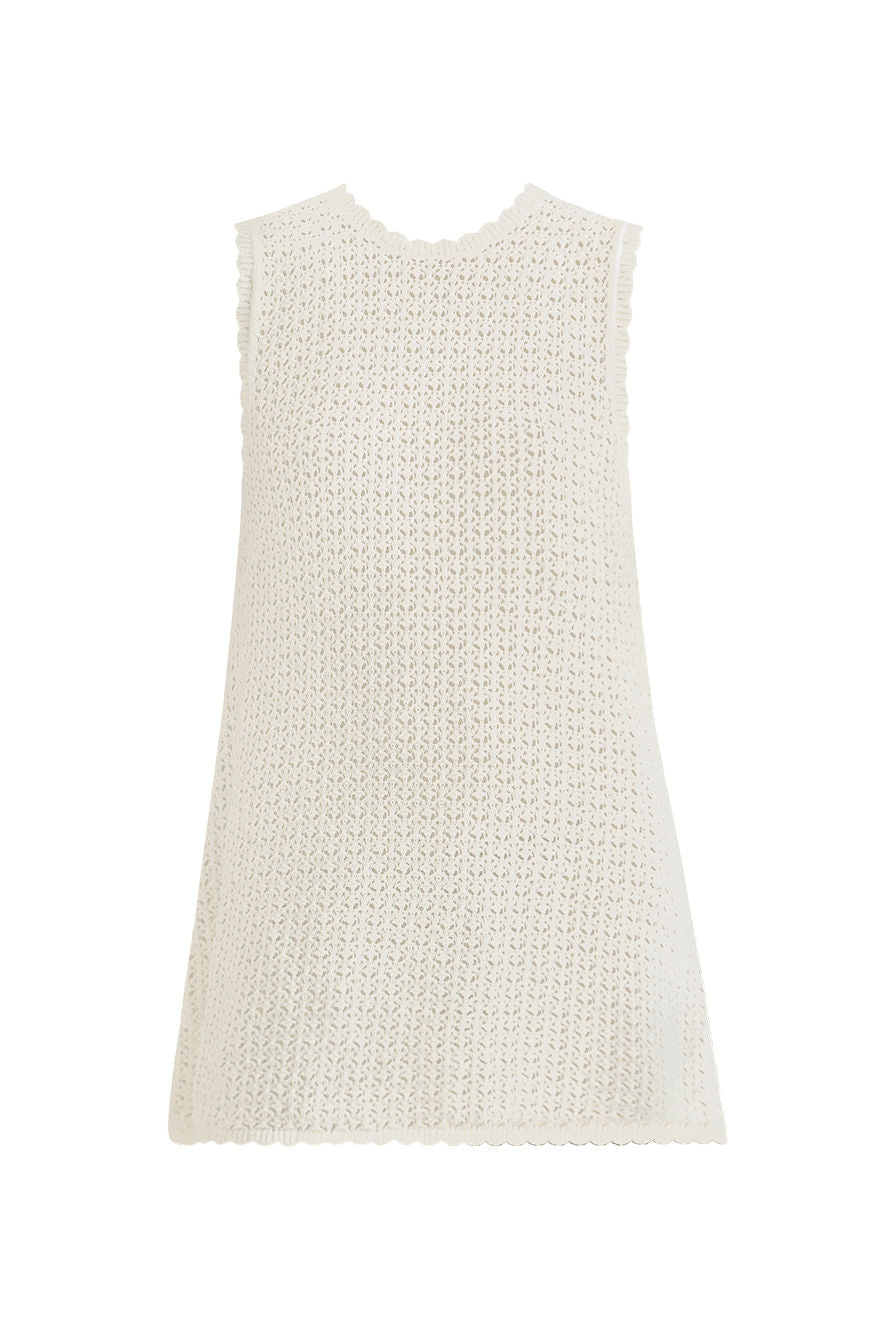 Pointelle Shift Mini Dress