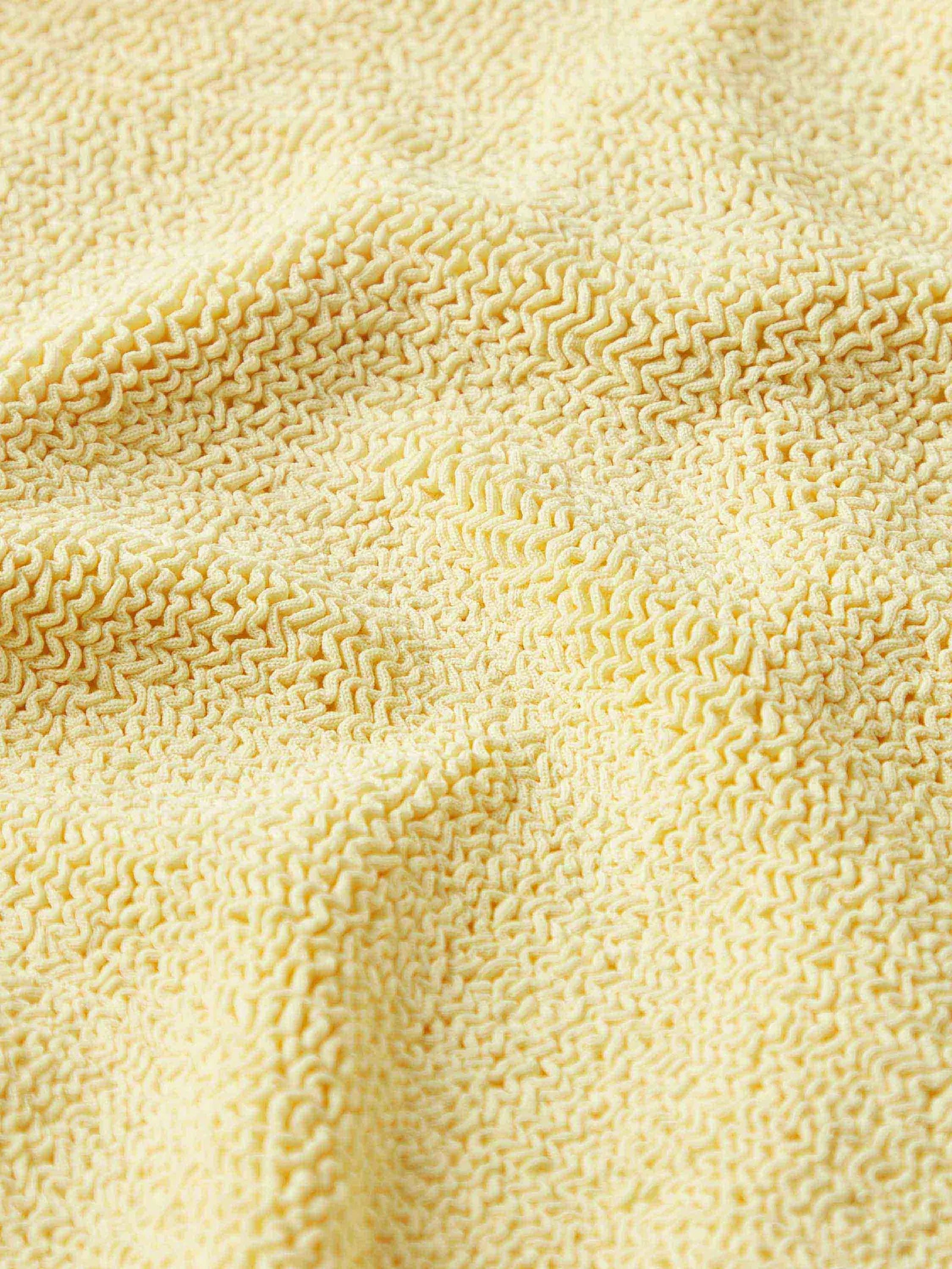 Square Neck Seersucker One Piece Swimsuit Butter