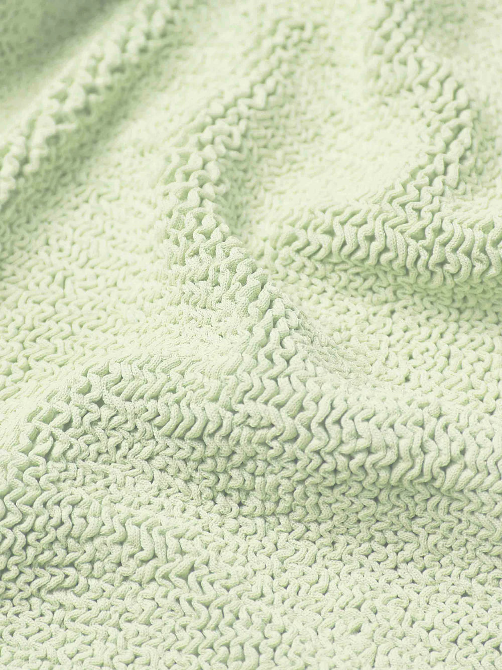 Square Neck Seersucker One Piece Swimsuit Sage