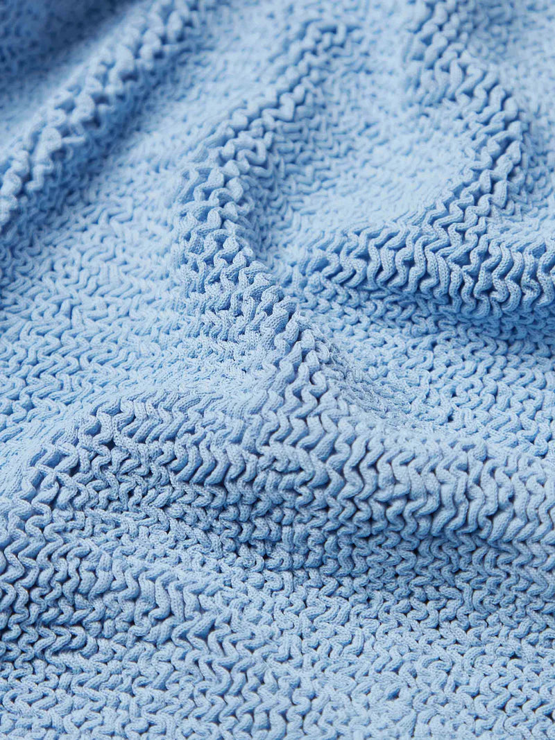 Celine Seersucker One Piece Swimsuit Cornflower