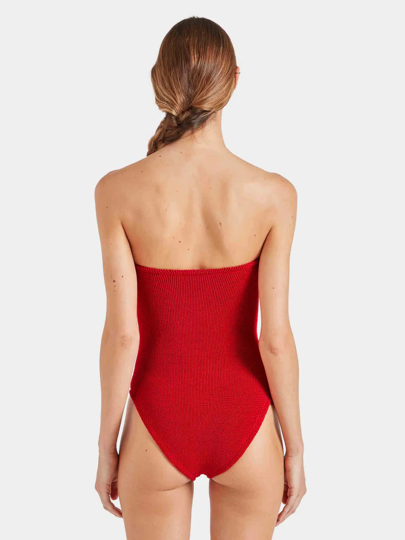 Dolly Seersucker One Piece Swimsuit Red Gingham