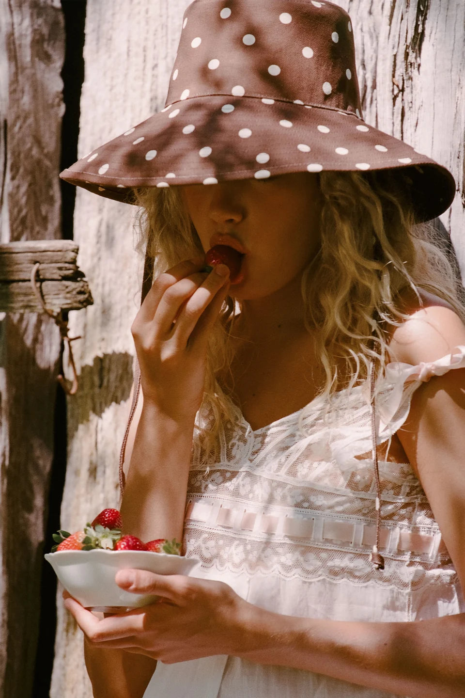 Holiday Bucket Hat Polka Dot Coco