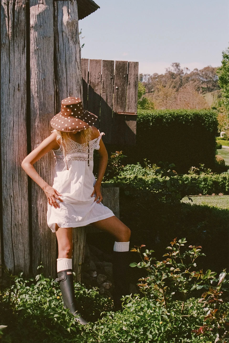 Holiday Bucket Hat Polka Dot Coco