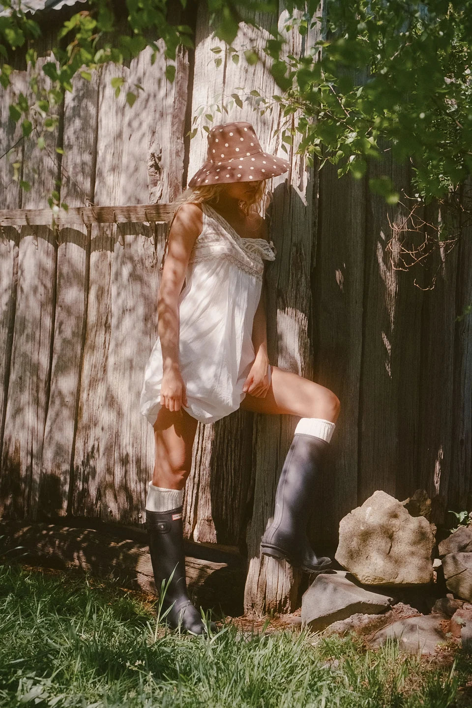 Holiday Bucket Hat Polka Dot Coco