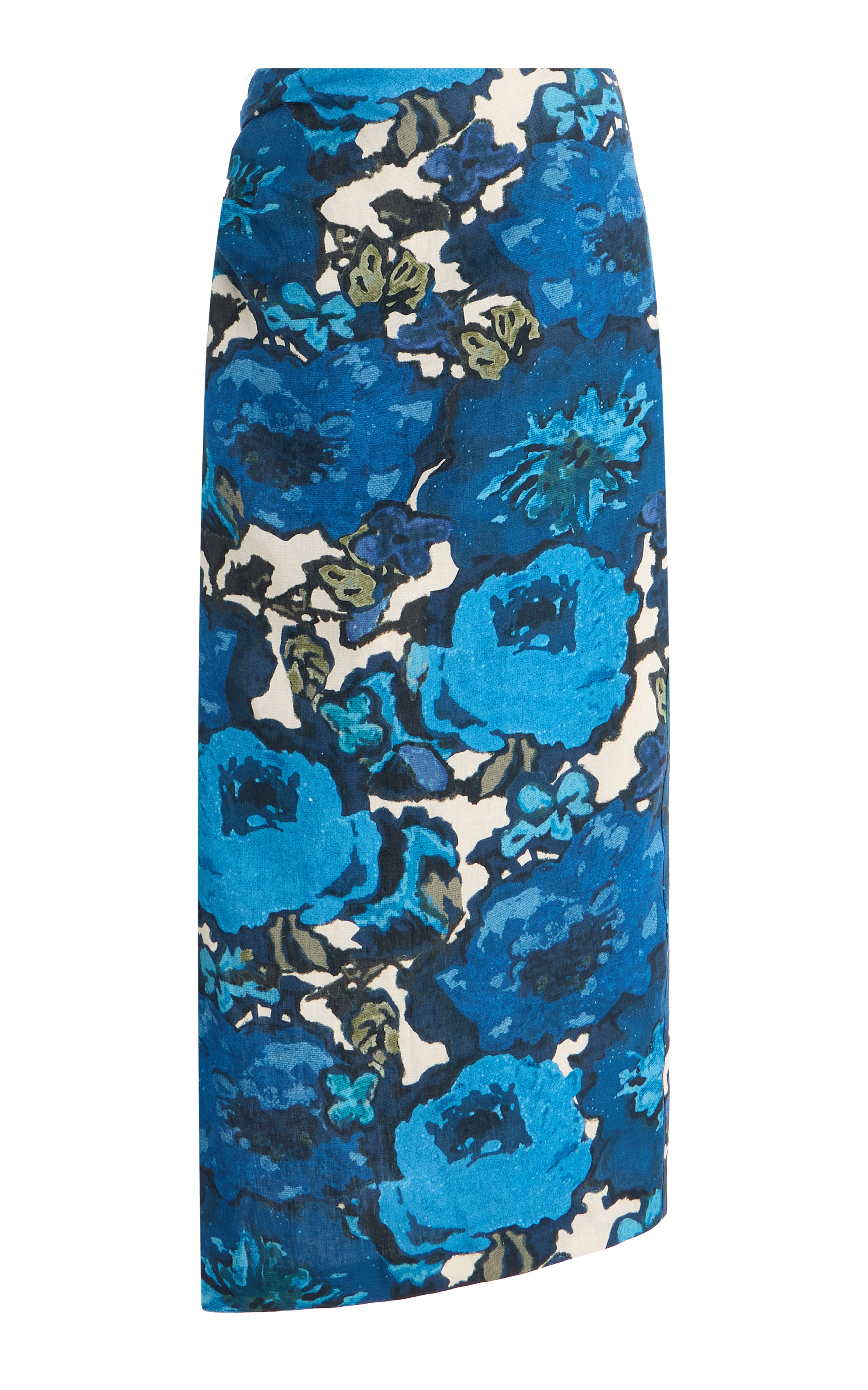 Camellia Midi Skirt Flora Print