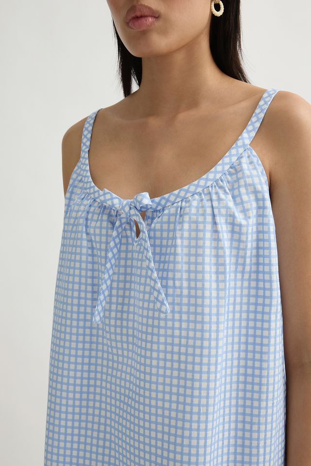 Lila Mini Dress Blue Gingham