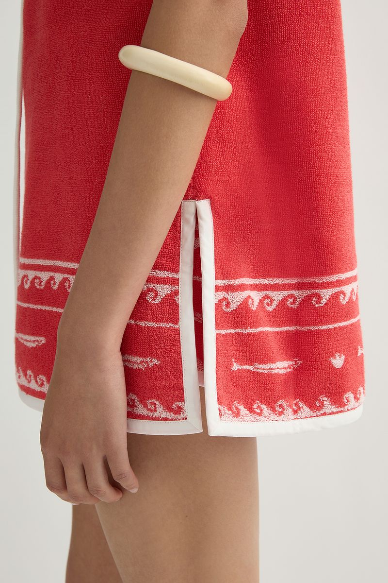 Cody Tunic Red Ivory Fish